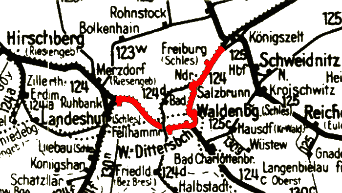 Mapa połączeń kolejowych Śląska