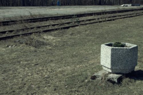 Signalfundamente am BÜ in Karlshagen