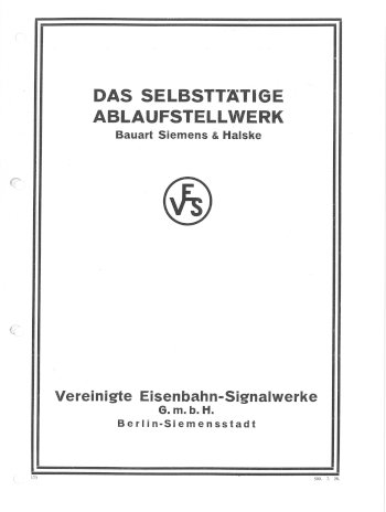 Titel und VES-Symbol im Rahmen aus zwei schwarzen Linien