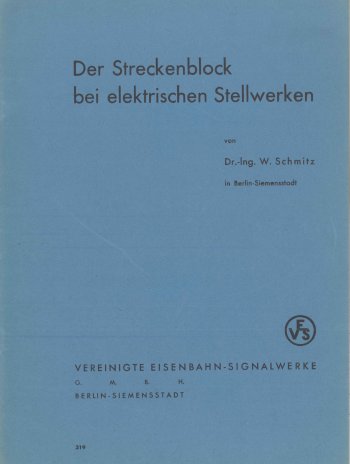 Titel, Autor, VES-Symbol, blauer Hintergrund